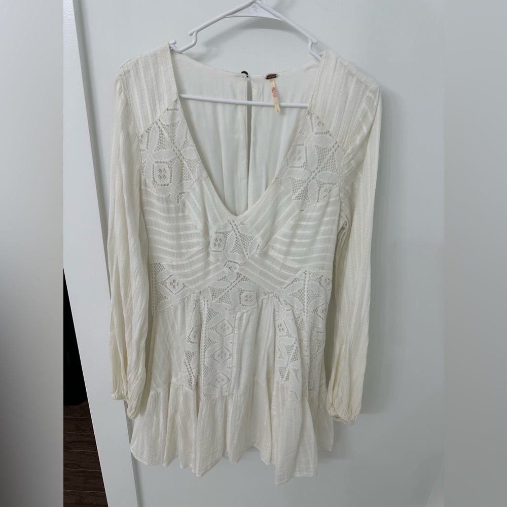 Free People Patchwork of My Dreams Mini in Ivory Size L